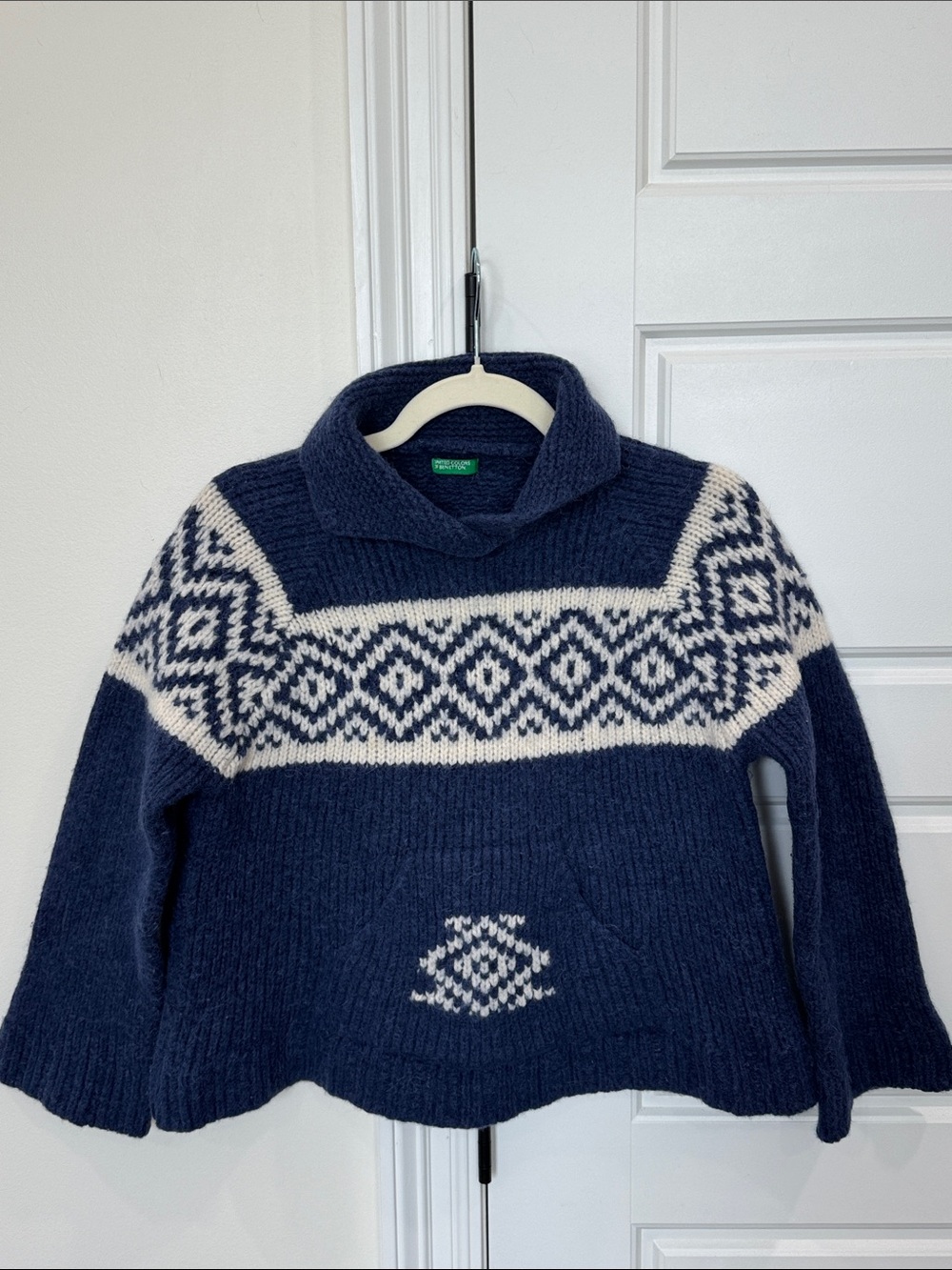 Wool Sweater by United Colors of Benneton Boys Heavy Duty Thick Knit, Medium
